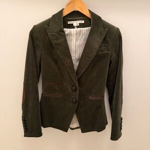 Veronica Beard Dark Green Corduroy Blazer